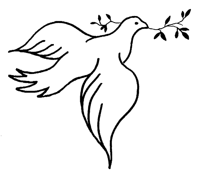 desene de colorat porumbelul pacii
